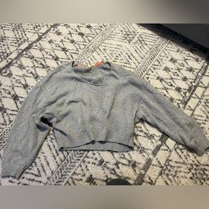 Gray free people sweater
